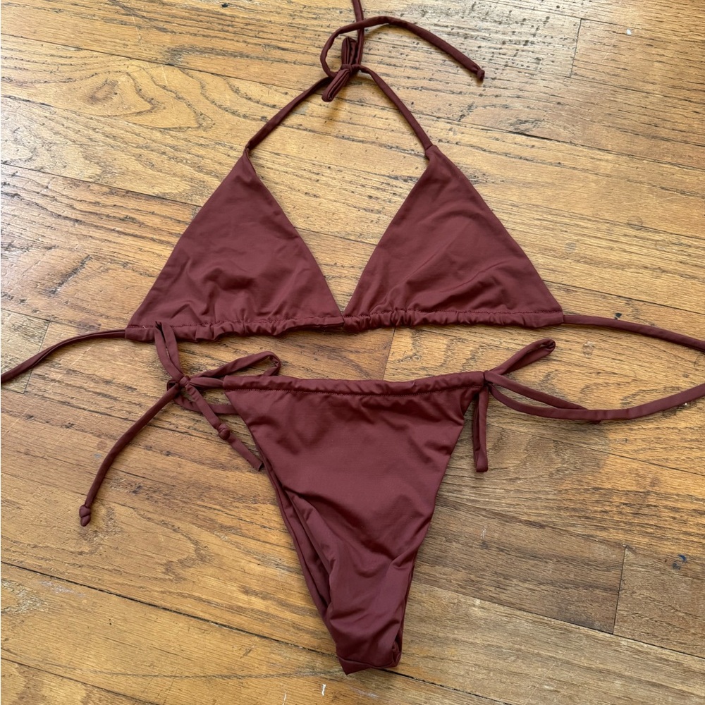 San Lorenzo Brown Bikini Set